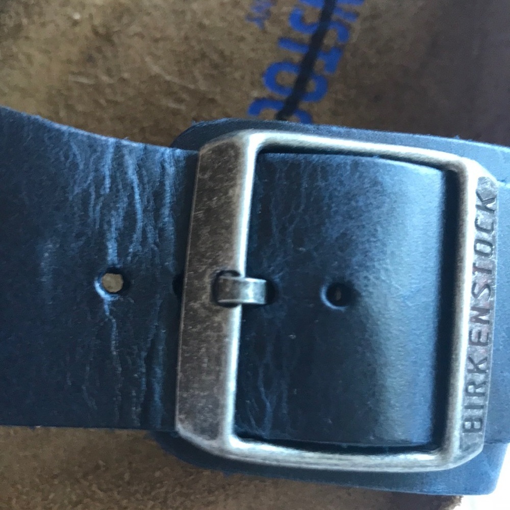 New Birkenstock Soft Footbed Navy Leather sz 37 or 41. Size 6 or 10 - Picture 13 of 17
